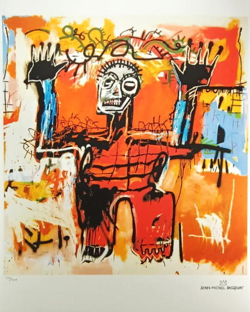 Lithographie en édition limitée de Jean-Michel Basquiat, numérotée au crayon.