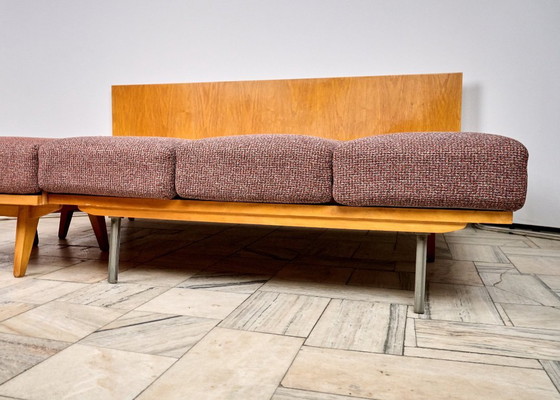 Image 1 of Canapé-lit modulable vintage avec pouf, années 1960, Tchécoslovaquie