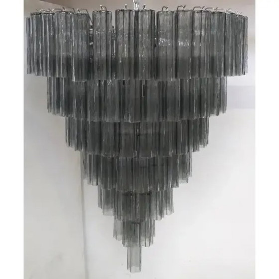 Image 1 of Lustre contemporain de luxe inspiré des malles en verre de Murano