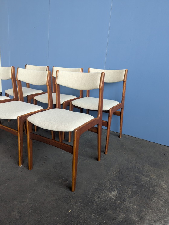6x Teak Mid Century Dining Chairs - Erik Buch – Wood (photo 12 of 13)