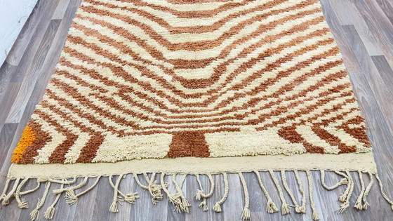 Seltener ecrufarbener Berberteppich mit geometrischen Mustern 200/300 – Teppiche & Läufer, Wool (photo 8 of 9)