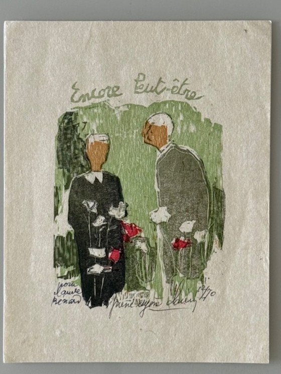 Image 1 of Xilografia (incisione) e lettera di Pierre Eugène Clairin