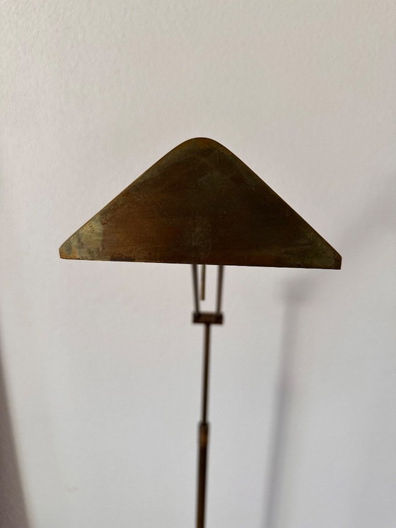 Image 1 of Vintage brass banker's floor lamp