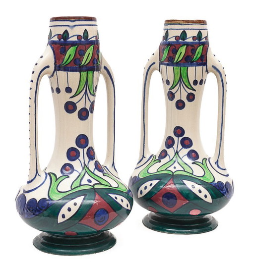 Pair of Art Nouveau vases
