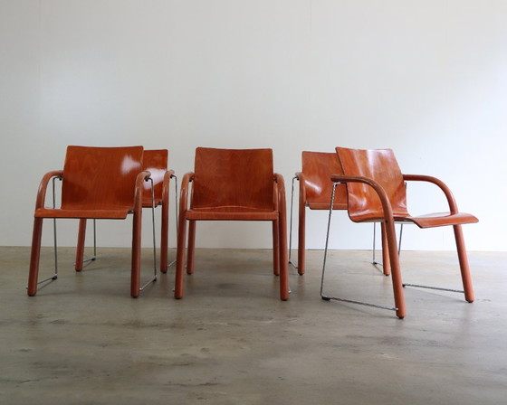 6x Chaises Thonet S320 Design Schneider & Böhme – Chaises de salle à manger, Metal, Wood, Modern (photo 13 of 16)