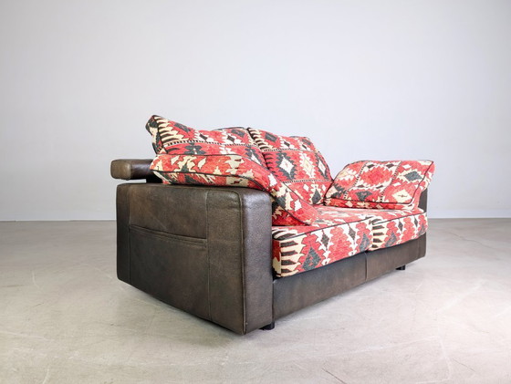 Image 1 of Divano originale Giorgio Soressi design divano 1990 in pelle a due posti2