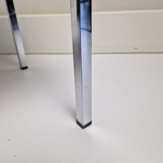 Image 1 of Tavolino vintage in piastrelle Adri Belgique. Tavolino belga con piastrelle e decoro floreale. Rettangolare.