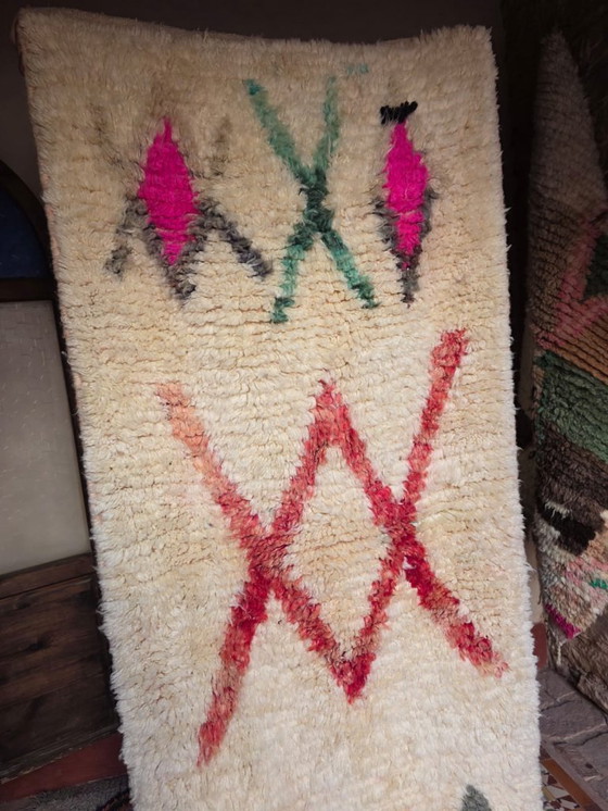 Image 1 of Cream Boujaad runner rug 310 x 74 cm