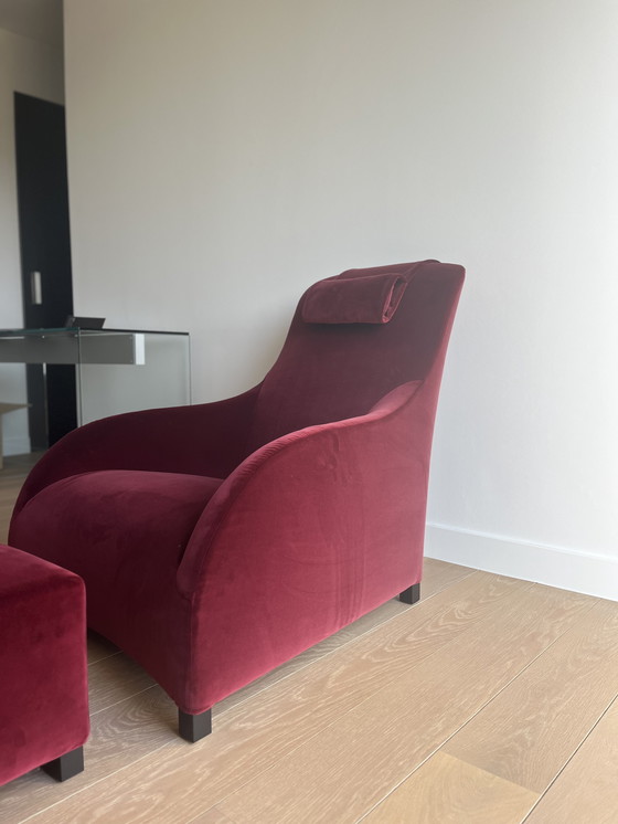 Image 1 of B&amp;B Italia Kalos Sillón - Terciopelo Rojo