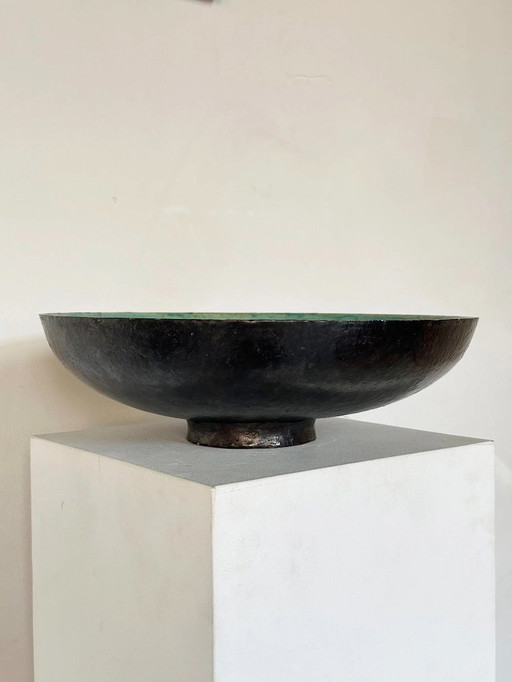 Large Terracotta Bowl by Denijs Goossens, Belgium 1970s