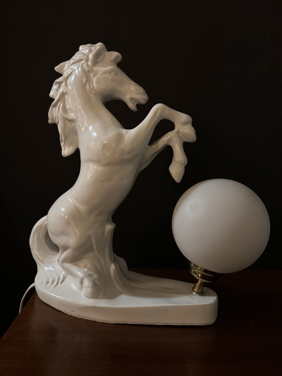 Image 1 of White Horse Lamp, 1970s