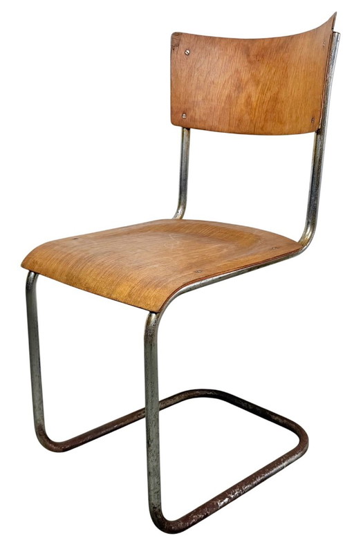 Sedia da officina vintage, anni '60 – kuipstoelen, Chrome, Iron