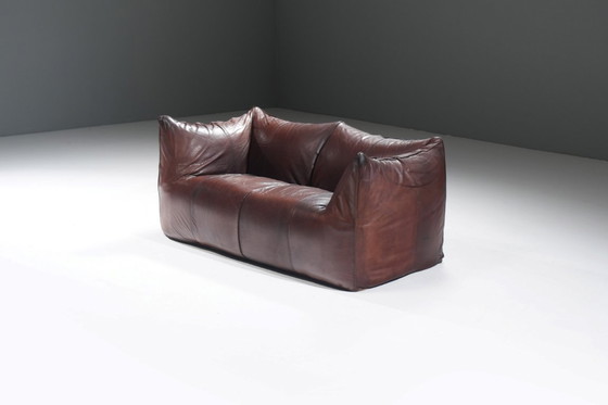 Image 1 of Perfecte, gepatineerde Le Bambole leren bank van Mario Bellini - B&B Italia