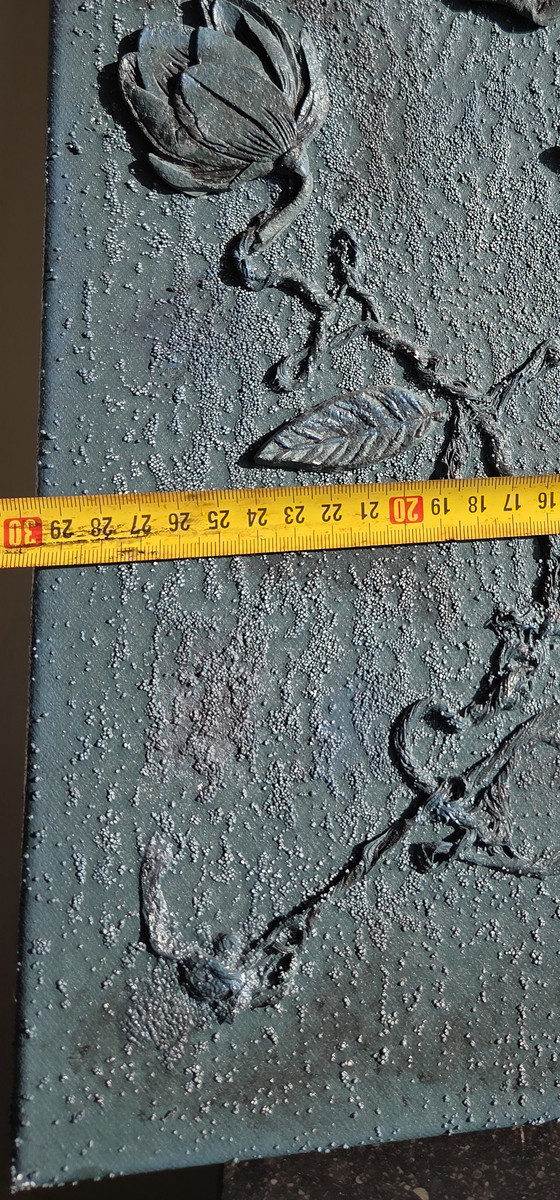 Image 1 of Fleurs vertes en techniques mixtes