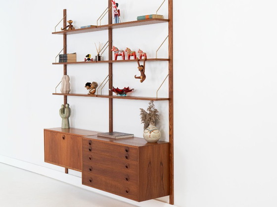 Modulaire wandkast van teakhout, Deens design, jaren 60, ontworpen door Rud Thygesen en Johnny Sørensen, (photo 4 of 32)