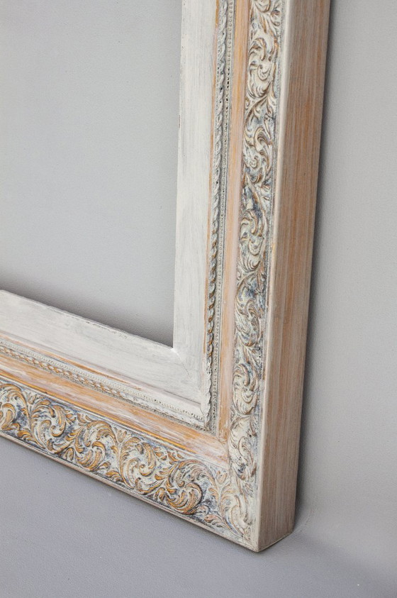 Image 1 of Gerestaureerde antieke houten lijst. Vintage houten lijst voor een schilderij, spiegel, foto, enz. Baroklijst.