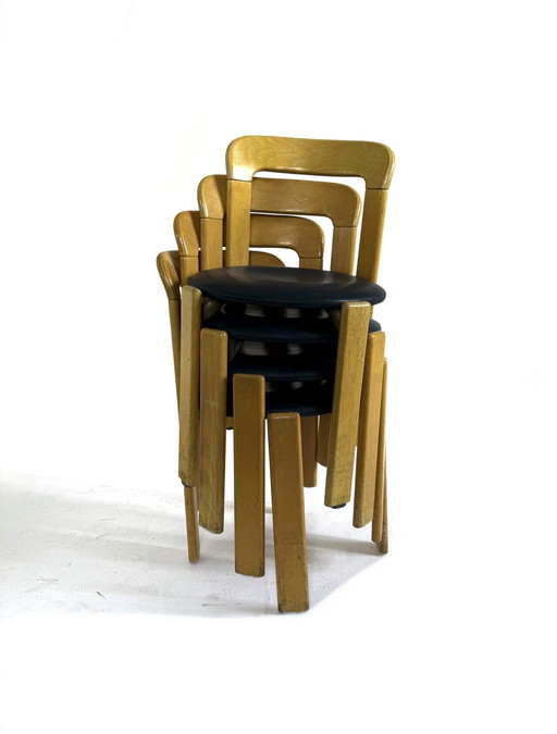 4x Bruno Rey chair model 33, Kusch & co '70