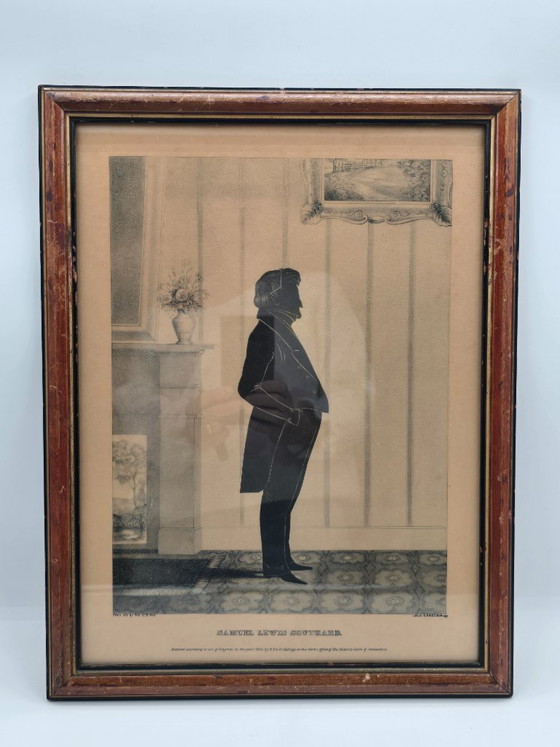 Image 1 of 4 litografie antiche in un elenco di personaggi famosi degli Stati Uniti