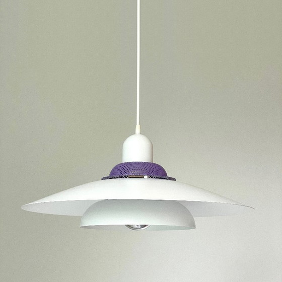 Image 1 of Jeka vintage Deens design LAMP Mid Century wit paars