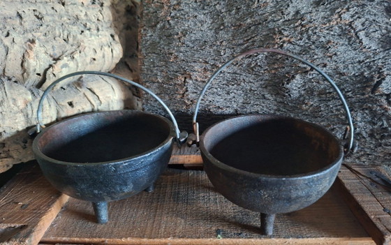Image 1 of Coppia di contenitori in ghisa stampata – arredamento industriale