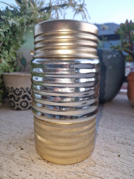 Image 1 of Thermoskan van glas en aluminium uit de jaren 60