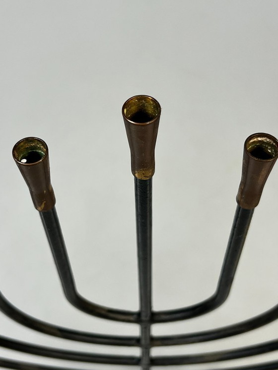 Image 1 of Large Vintage Menorah Candlestick, 1970's, Metal and Brass