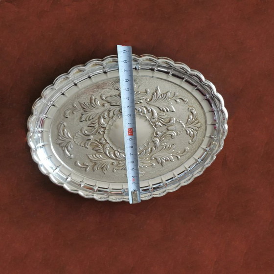 Image 1 of SET DI VASSOI IN ALPACA GOFFRATI