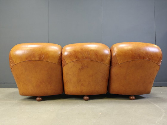 Image 1 of Mid Century italienisches Leder 3-Sitzer Sofa, 1970er Jahre