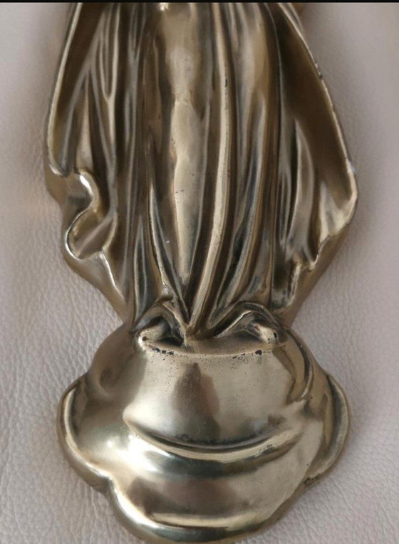 Image 1 of Madonna met Kind Jezus messing wandreliëf