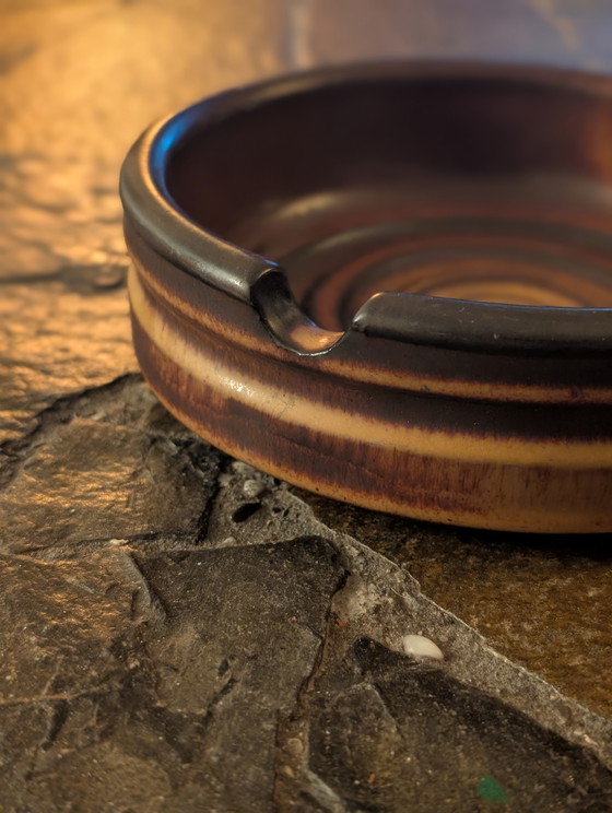 Image 1 of Vintage Brutalist Ceramic Ashtray 60s 70s