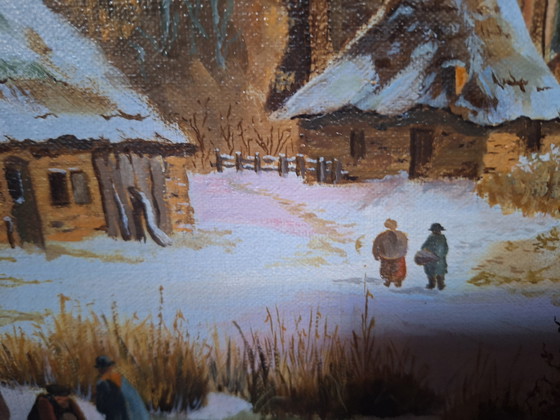 Image 1 of Paisaje invernal Óleo sobre lienzo