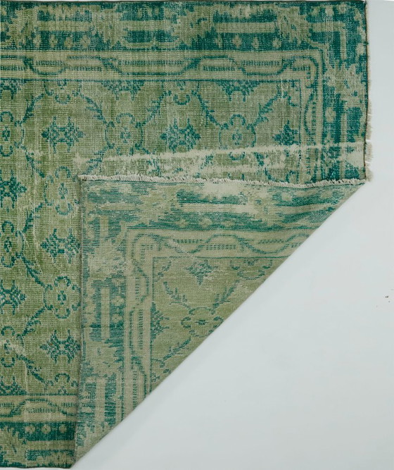 Tappeto turco vintage Oushak 250 × 166 cm – Verde, in lana, tessuto a mano – Tappeti, Wool (photo 9 of 10)