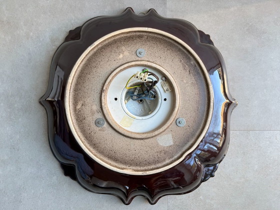 Image 1 of Grande specchio vintage in ceramica con illuminazione / retroilluminato