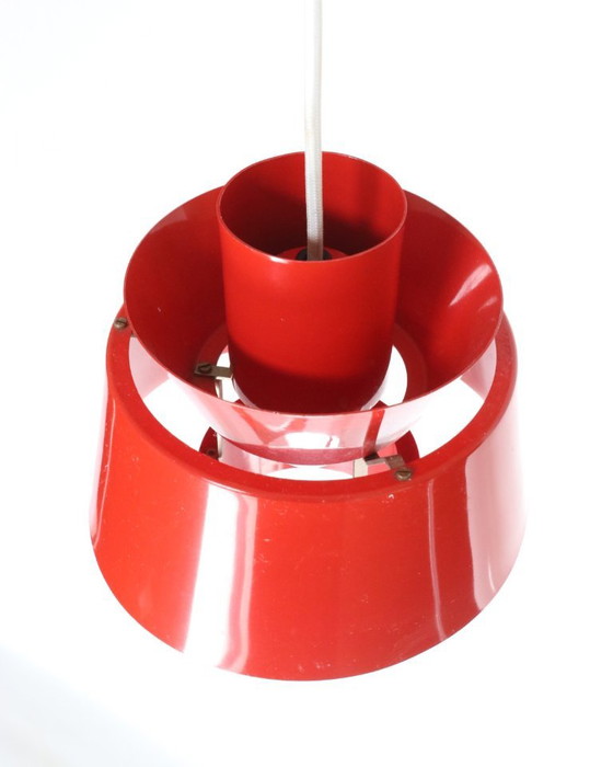Vintage Danish red Pendant lamp Jørn Utzon – Metal (photo 7 of 9)