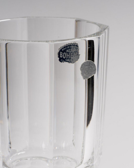 Image 1 of Vase monumental en verre bohémien brutal du Mid Century par Sklo Union, Tchécoslovaquie, années 1960
