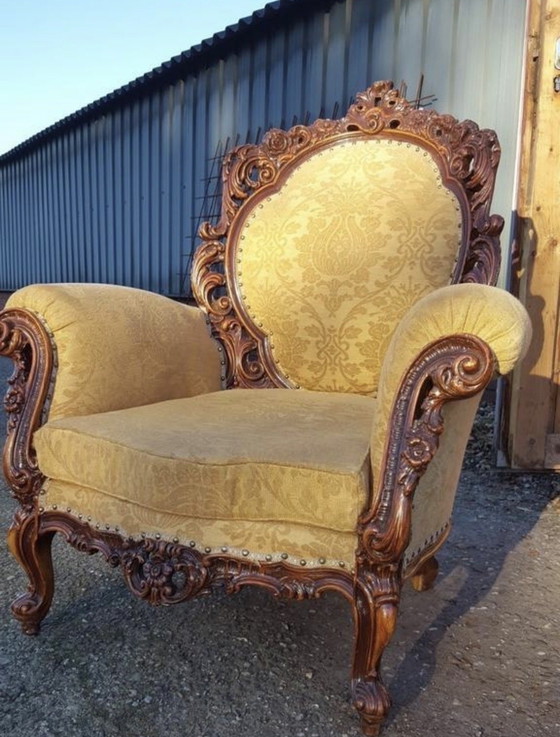 Image 1 of Barok Bank Met Fauteuils