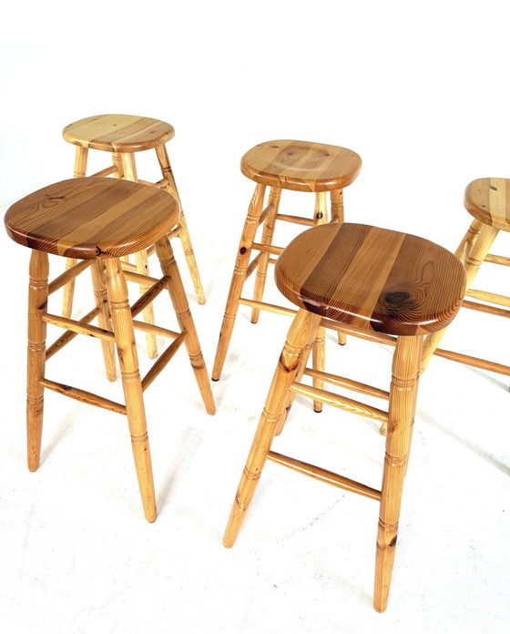 Image 1 of 5x vintage Brutalistische barkruk ‘60