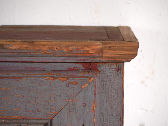 Antieke beschilderde kast van grenenhout – Centraal-Europa, circa 1900 – Opbergkast, Iron, Rustic (photo 35 of 40)