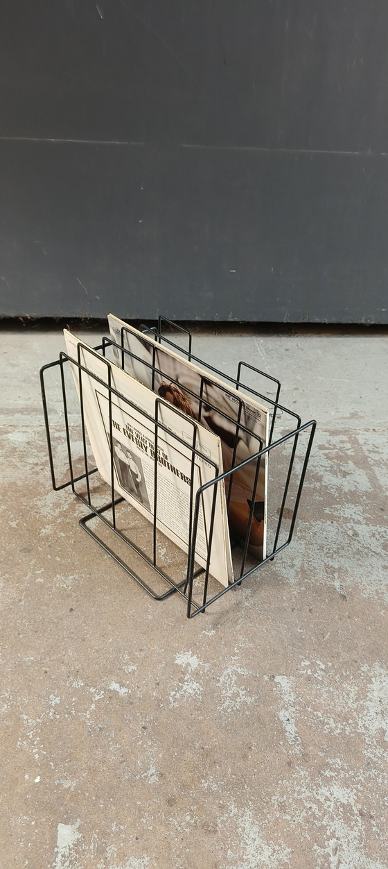 Image 1 of Draadstaal Minimalistisch Vintage Retro Jaren 60 Platenhouder