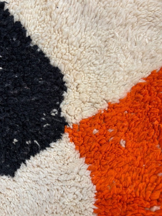 Image 1 of Moroccan Beni Ouarain Rug 160 x 250 cm – Handmade Wool Berber Carpet, Abstract Geometric Minimalist Design