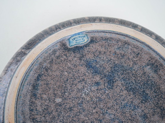 Ceramic bowl, Danish design, 1960s, manufactured by LoveMose, Blue, Vintage (photo 8 of 9)