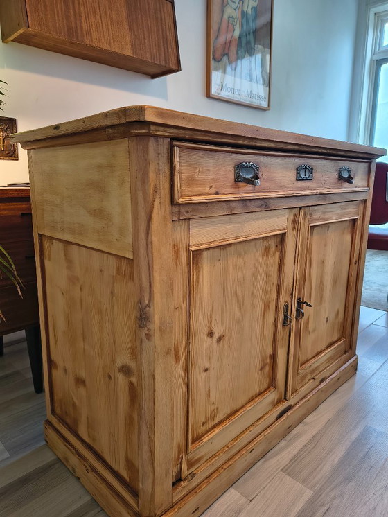 Image 1 of Antique chest of drawers made of pine wood