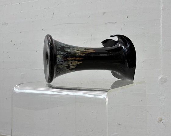 Image 1 of Iridescent EISCH studio glass vase, signed, 1970s