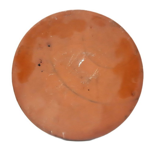 Dekorativer Vintage-Tonteller, handbemalte Keramik