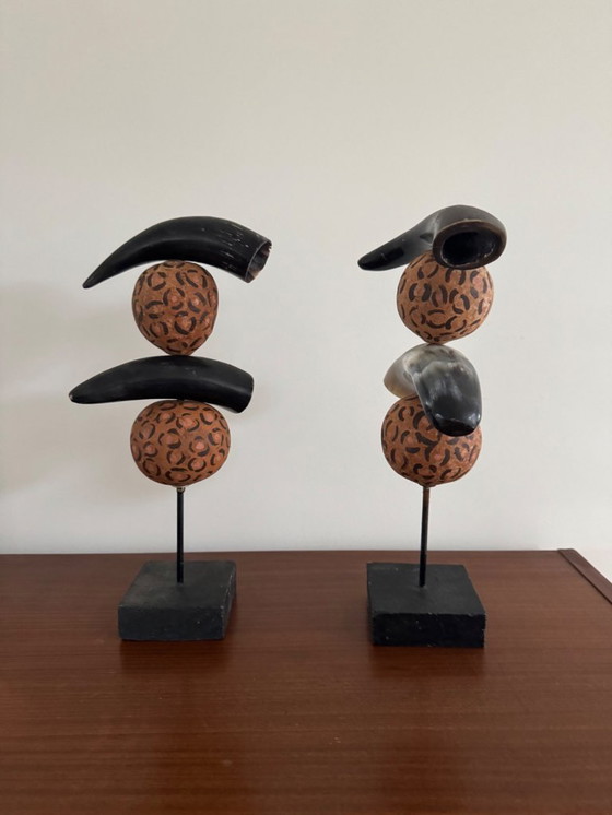 Image 1 of Rare sculture in corno di bufalo