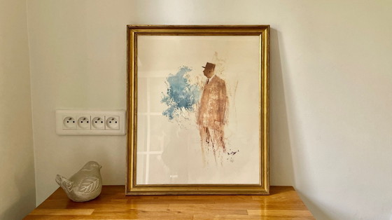 Image 1 of ILLUSTRAZIONE di de Gaulle su CARTA D'EPOCA