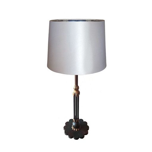 Vintage French Table Lamp with Floral Ornaments