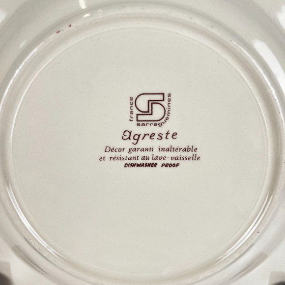 Set mit 6 "Agreste" Sarreguemines Desserttellern, 20. Jahrhundert – Geschirr, Ceramic, Vintage (photo 5 of 8)