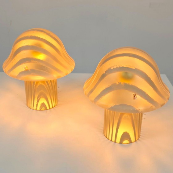 Peill & Putzler Mushroom Lampade Set 2x Vintage Mid Century – Lampade da tavolo, Glass (photo 2 of 6)