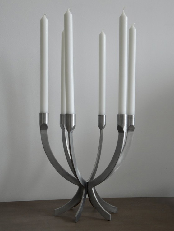 Image 1 of Lampadario vintage in metallo, design spaziale/futuristico/anni '70